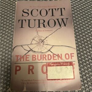 Scott Turow 'The Burden of Proof' Paperback Book
